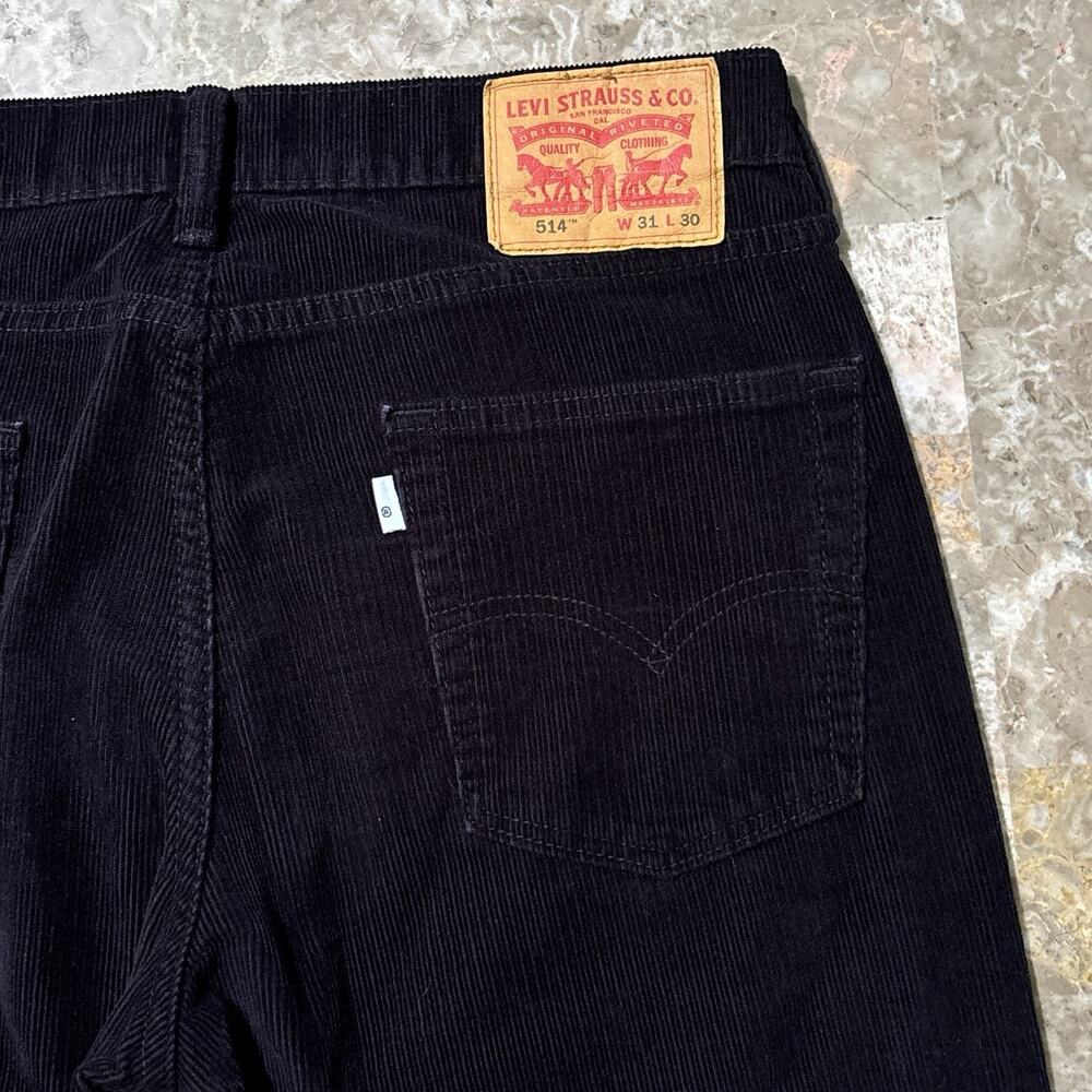 Levi’s Pants Mens 31x30 (Fits 32x30) 514 Black Straight Fit Corduroy Casual